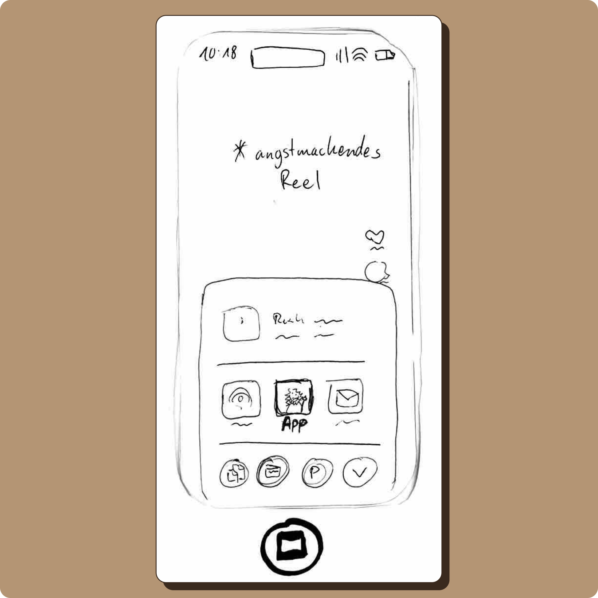 Man sieht die Teil-Funktion im Paper-Prototype.